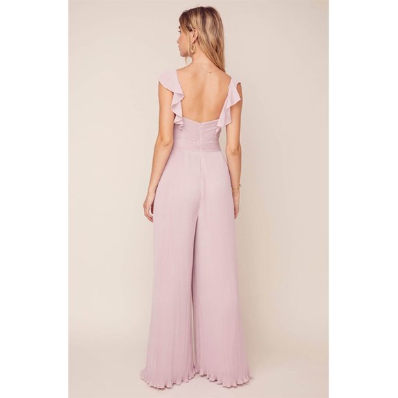 NEW ASTR the Label Golden Hour Plisse Jumpsuit S - Picture 2 of 14